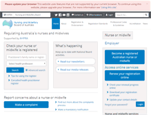 Tablet Screenshot of nursingmidwiferyboard.gov.au